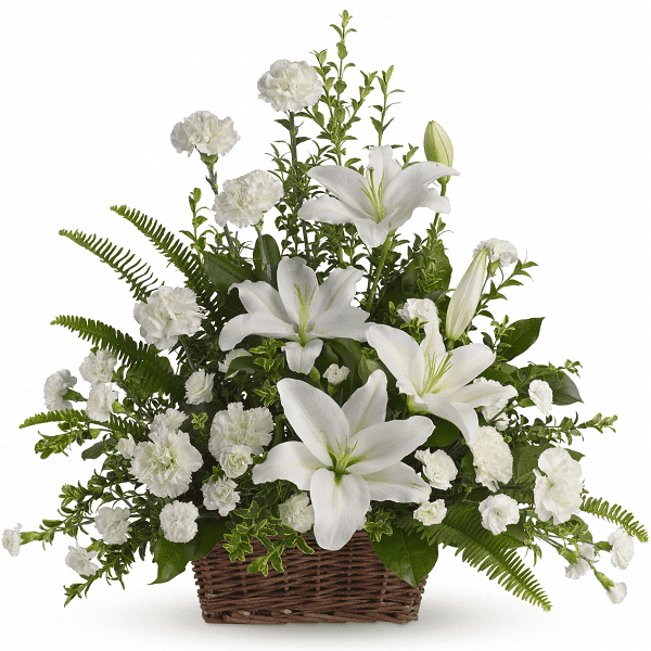 Peaceful White Lilies