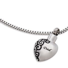 Stainless Steel - Dad Heart Pendant - Model #094
