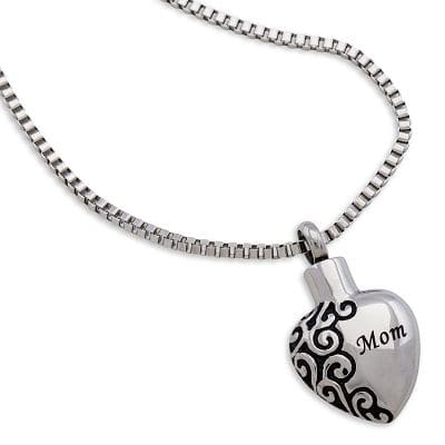 Stainless Steel - Mom Heart II Pendant - Model #093