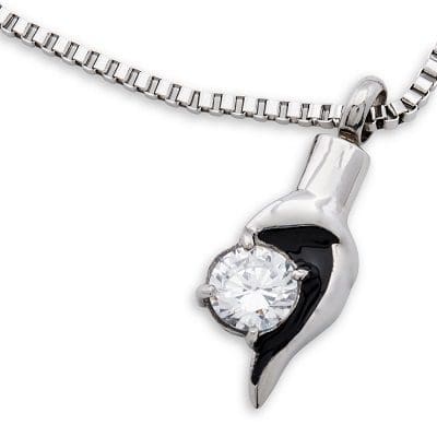 Stainless Steel - Diamond Accent Pendant - model #092