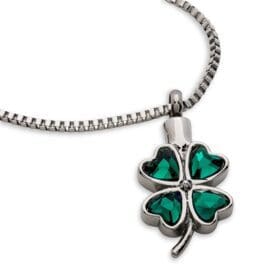 Stainless Steel - Green Clover Pendant - Model #084