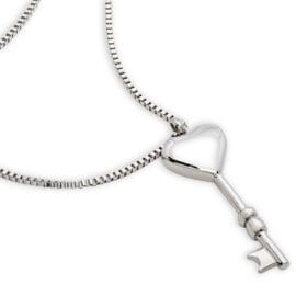 Stainless Steel - Key To My Heart Pendant - Model #081