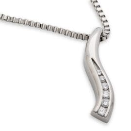 Stainless Steel - Diamond Line Pendant - Model #080