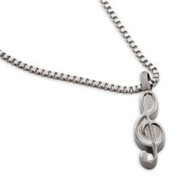 Stainless Steel - Treble Clef II Pendant - Model #072