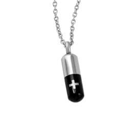 Stainless Steel - Medical Pill Capsule Pendant - Model #050