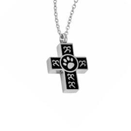 Stainless Steel - Paw Cross Pendant - Model #043