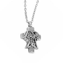 Stainless Steel - Angel Wing Cross Pendant - Model #042