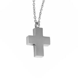 Stainless Steel - Flat Cross Pendant - Model #029