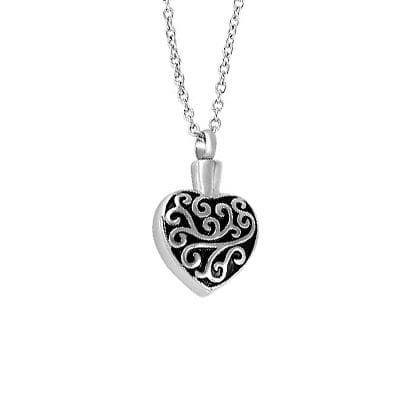 Stainless Steel - Art Heart Pendant - Model #027