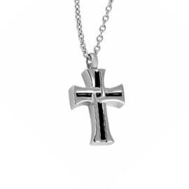 Stainless Steel - Roman Cross II Pendant - Model #026