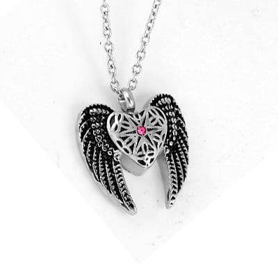 Stainless Steel - Angel Wing Heart - Model #020