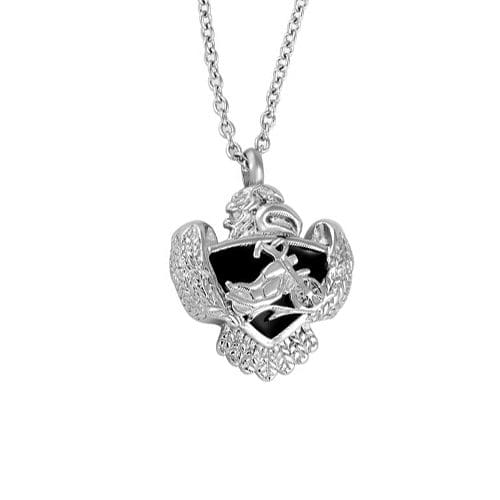 Stainless Steel - Eagle Motorbike Pendant - Model #016