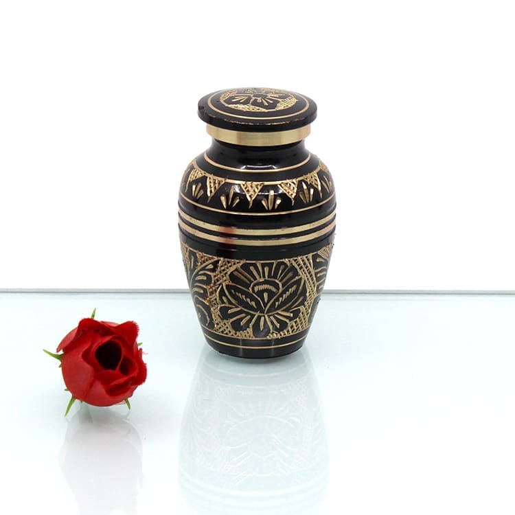 Black with Gold Floral Detail - Image 2