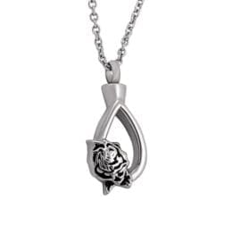 Stainless Steel - Rose Tear Pendant - Model #008
