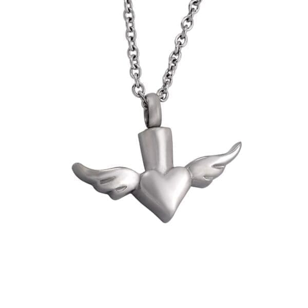 Stainless Steel - Flying Heart Pendant - Model #005