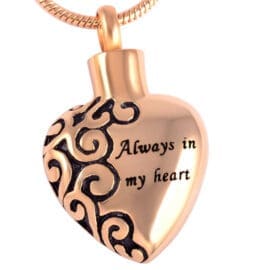 Stainless Steel - Always In My Heart Gold Pendant - Model #116