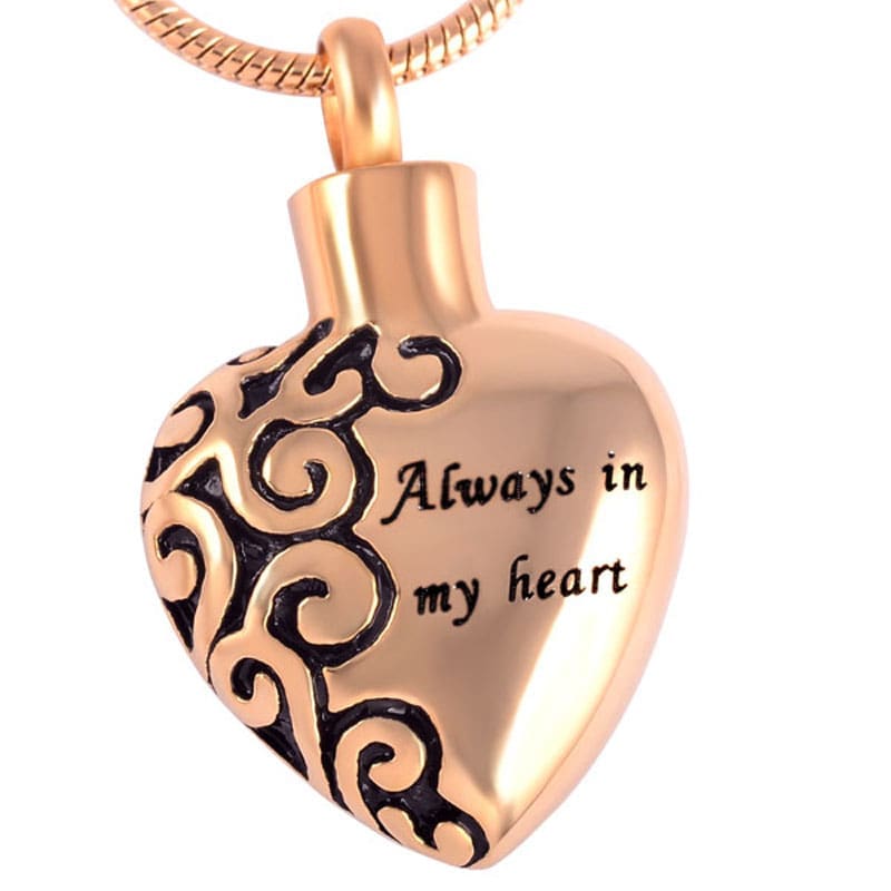 Stainless Steel - Always In My Heart Gold Pendant - Model #116
