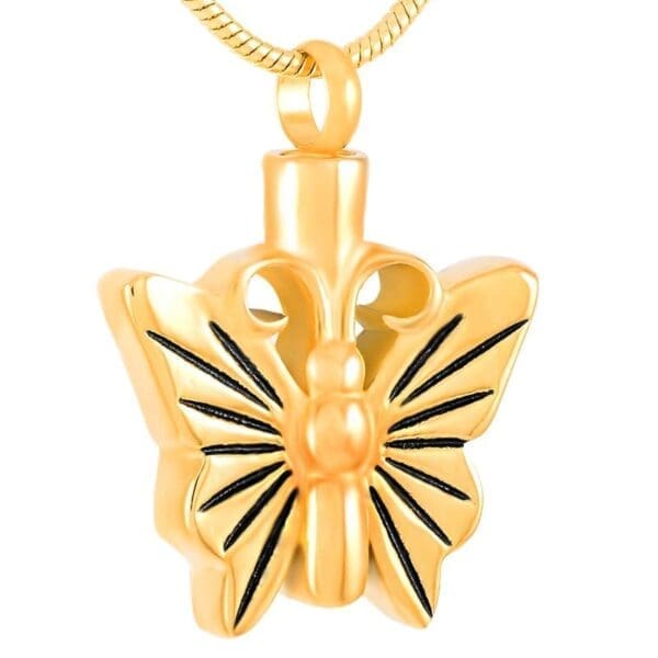 Stainless Steel - Golden Butterfly Pendant - Model #111