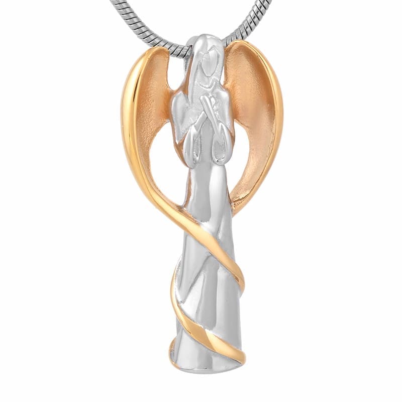 Stainless Steel - Two-Tone Angel Pendant - Model #121