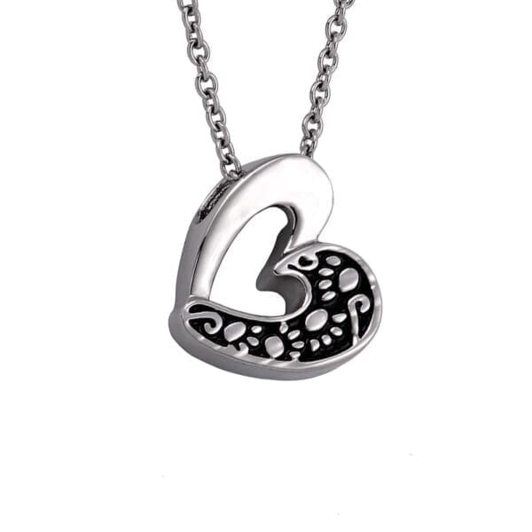 Stainless Steel - Paw Heart Pendant - Model #124