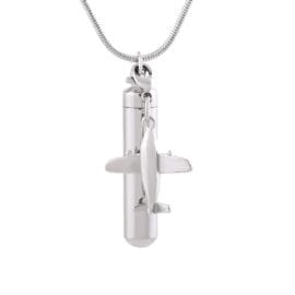 Stainless Steel - Plane Capsule Pendant - Model #158