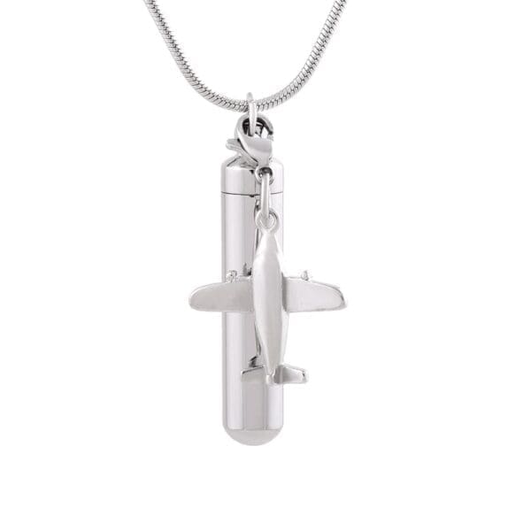 Stainless Steel - Plane Capsule Pendant - Model #158