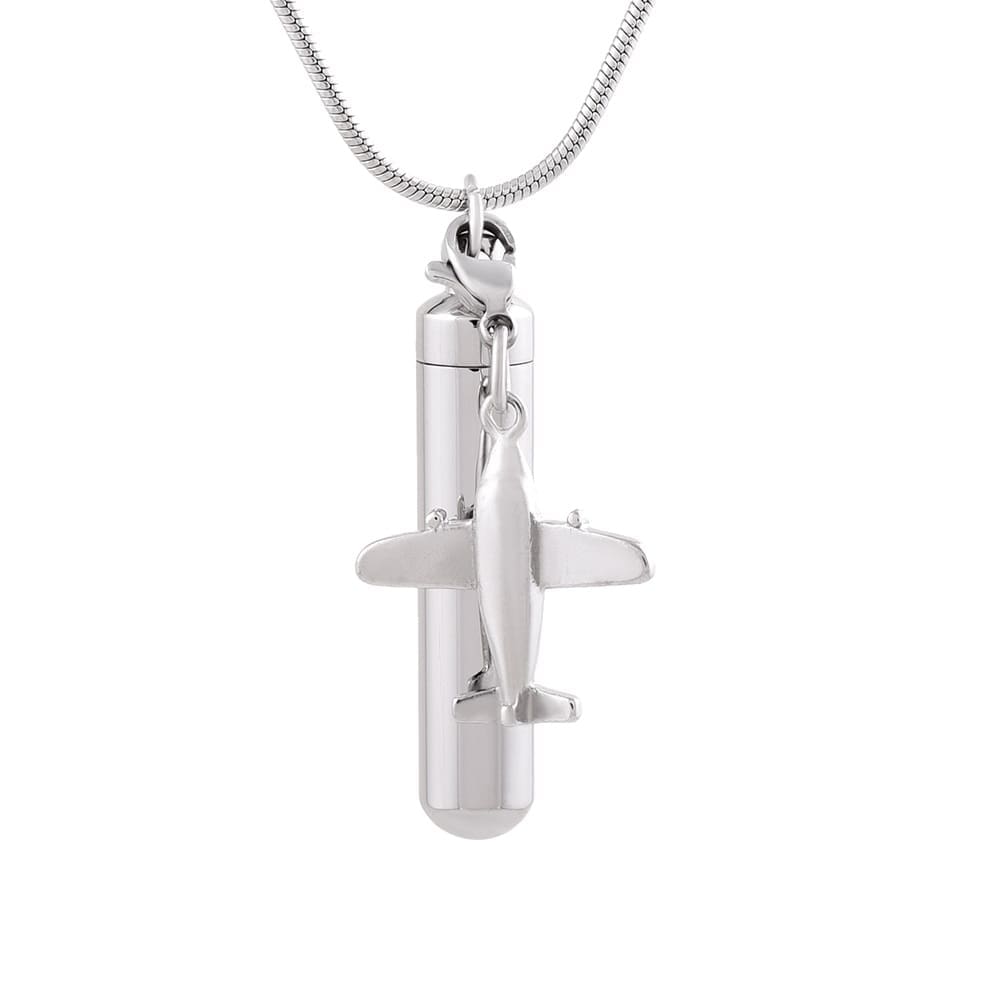 Stainless Steel - Plane Capsule Pendant - Model #158