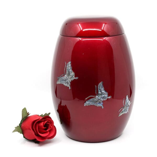 Red with Butterflies