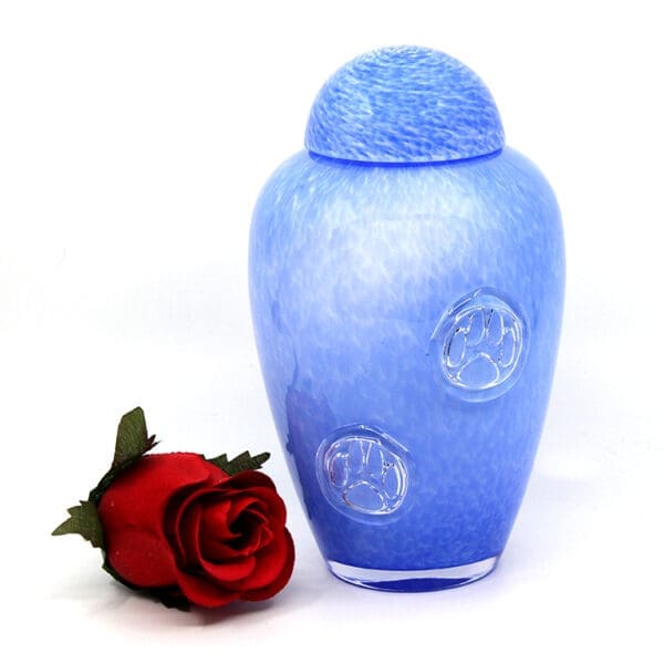 Keepsake | Glass - Blue Paws