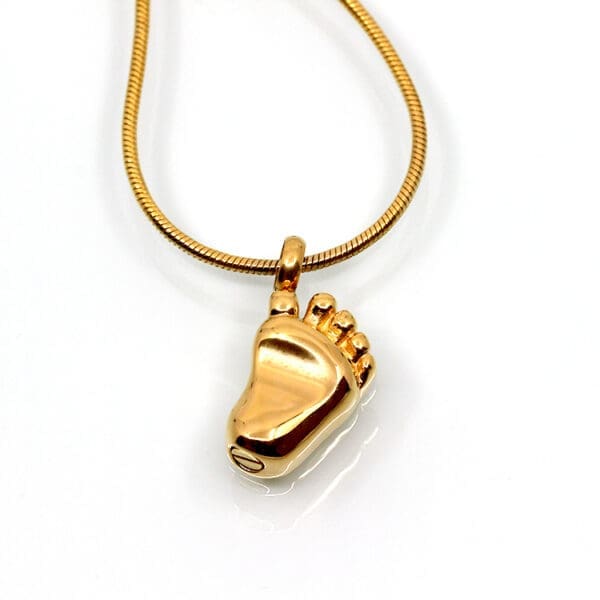 Stainless Steel - Gold Foot Pendant - Model #126