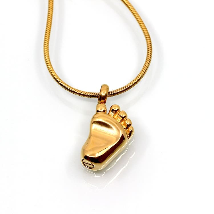 Stainless Steel - Gold Foot Pendant - Model #126