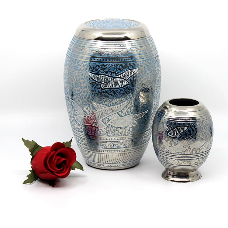 Blue Speckled with Doves