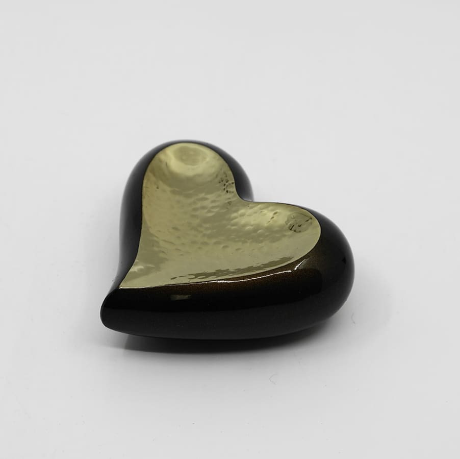 Heart Shape Solid Brass Two Tone Memento Urn - 06-8HUH023