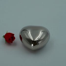 8 Smooth Heart Shape Solid Brass Memento Urn - 06-8HUH06