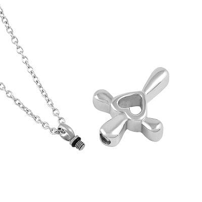 Stainless Steel - Heart Cross Pendant - Model #039 - Image 2