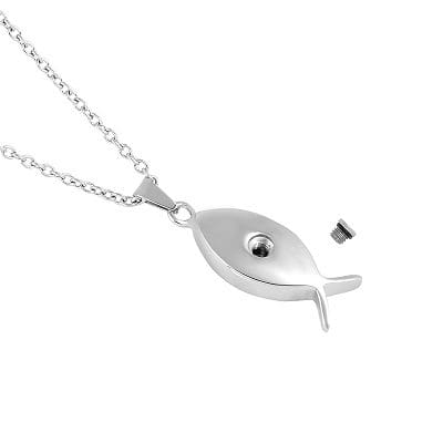 Stainless Steel - Catholic Fish Pendant - Model #024 - Image 2