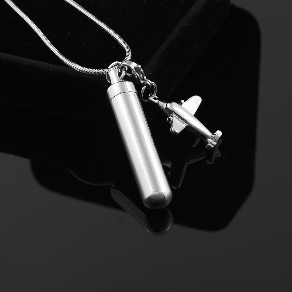 Stainless Steel - Cross Capsule Pendant - Model #145 - Image 2
