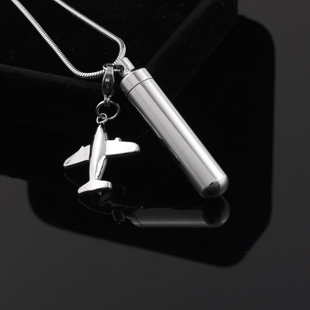 Stainless Steel - Cross Capsule Pendant - Model #145 - Image 3