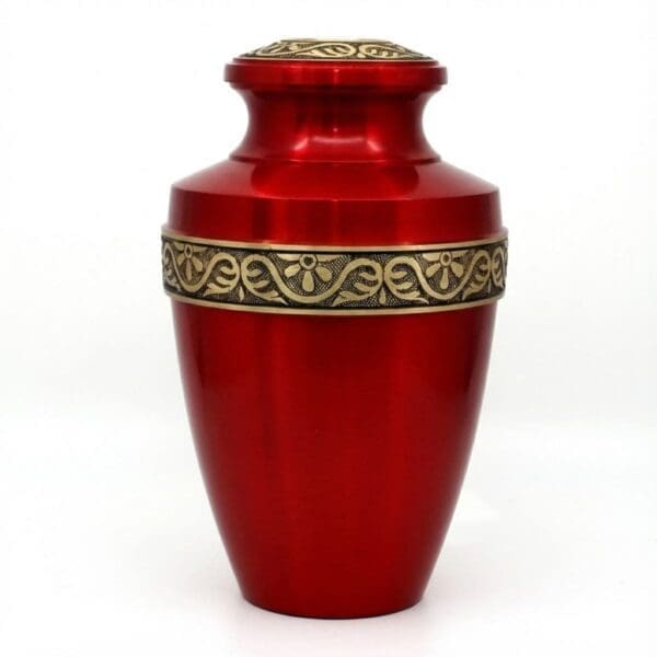 Scarlet Red with Gold Trim