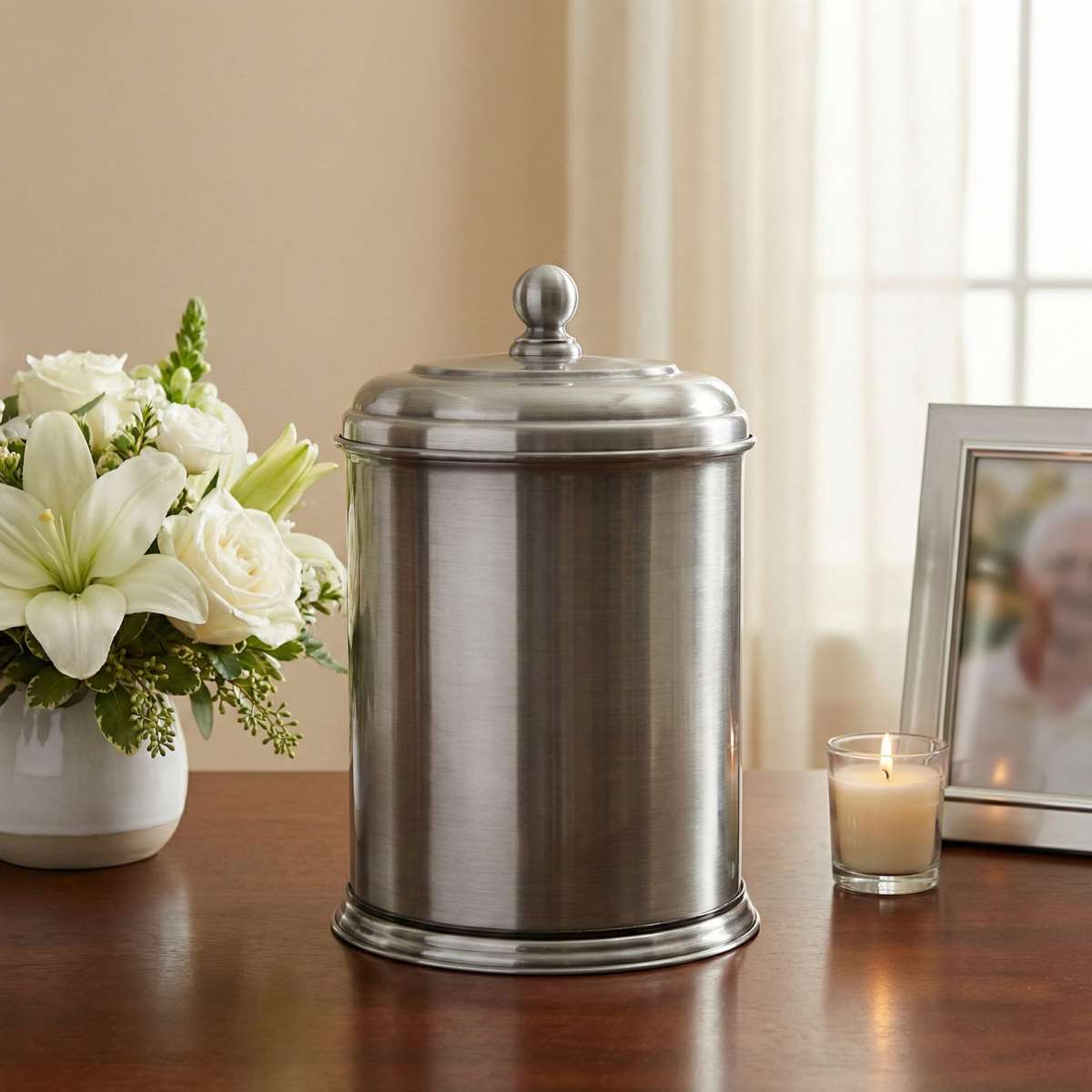 Silver Jar Urn - Image 2