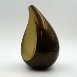 Teardrop Brown & Gold