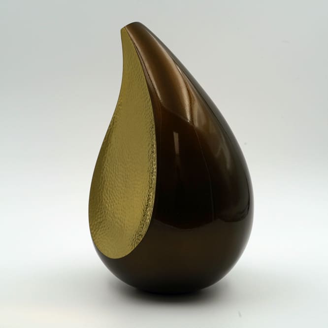 Teardrop Brown & Gold