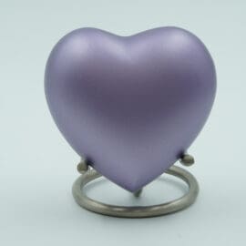 Lilac Heart Shape Solid Brass with Stand