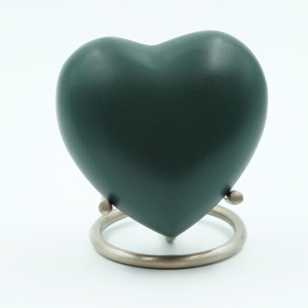 Eternal Royal Green Heart Shape Solid Brass with Stand