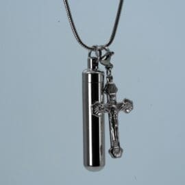 Stainless Steel - Cross Capsule Pendant - Model #145