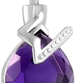 Stainless Steel - Purple Tear Drop Pendant - Model #151