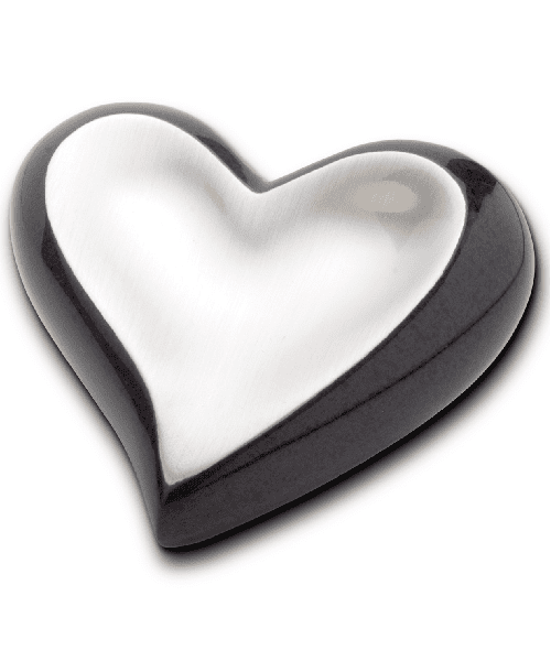 Heart Charcoal & Silver