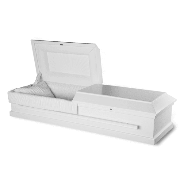 White Pacifica | Wood Casket Floor Model Special