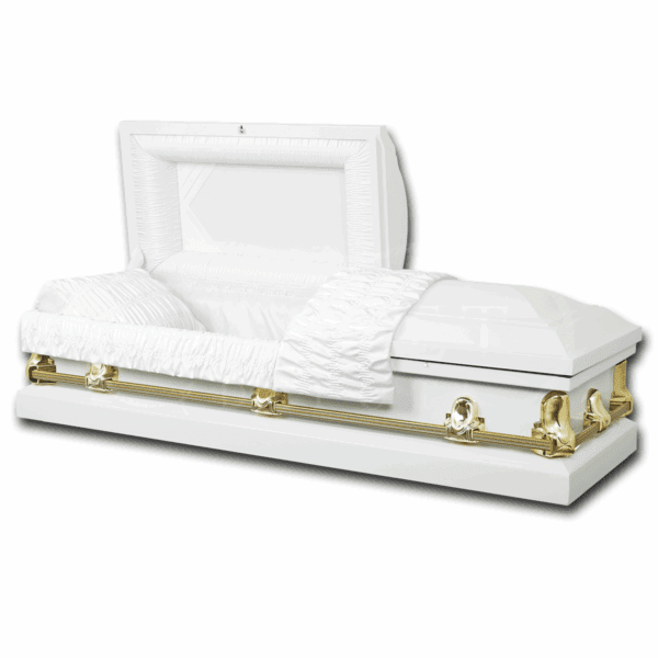 White Guardian 20 Gauge Steel Casket