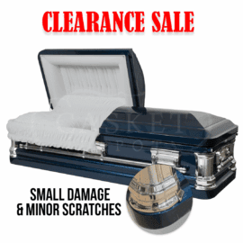 Clearance Sale - Hampton Blue | 18 Gauge Steel Casket